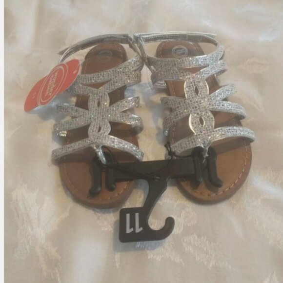 WONDER NATION GIRLS RHINESTONE FASHION STRAP SANDALS NEW WITH TAG LITTLE GIRL 11 - Picture 5 of 7